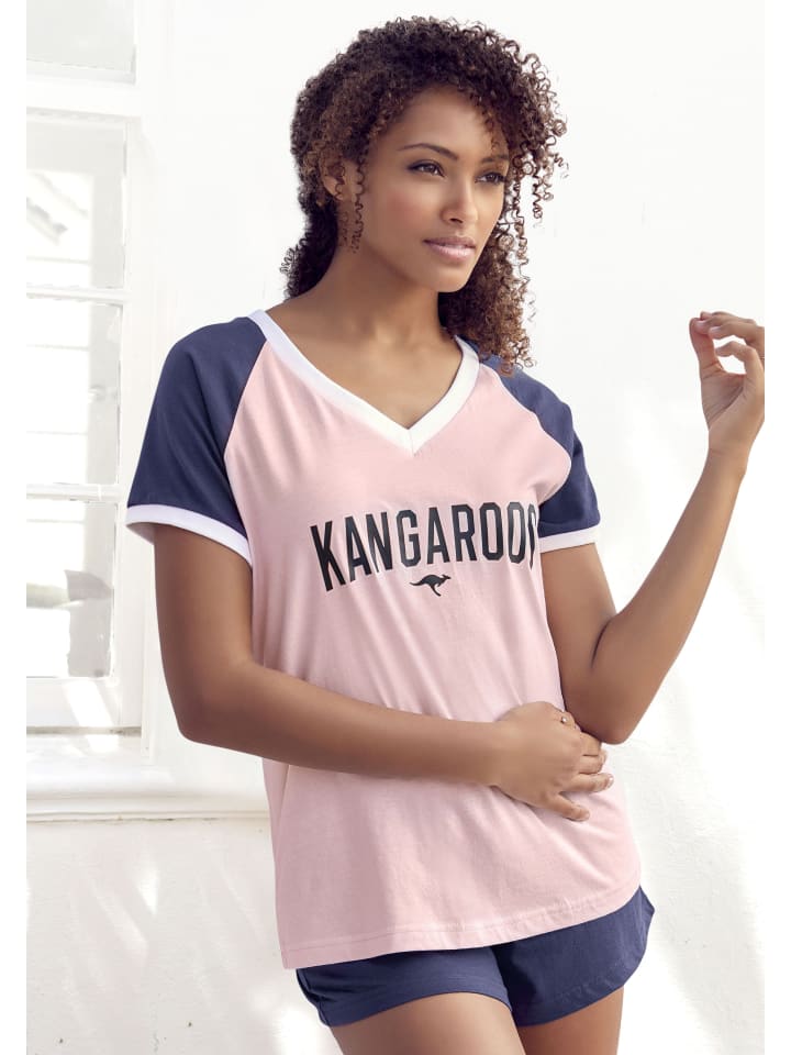 Kangaroos Shorty in rosa-dunkelblau günstig kaufen