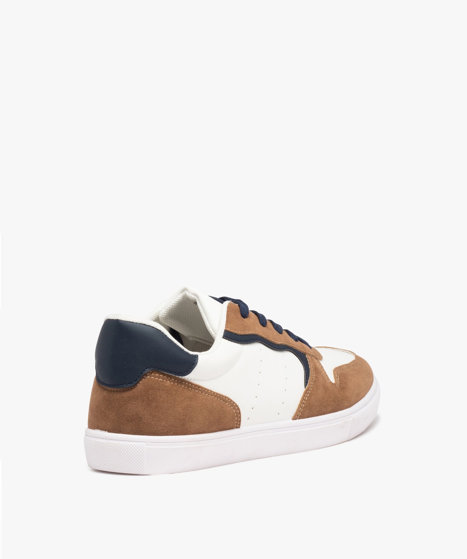 Tennis multi-matières fermeture lacets homme blanc | GEMO