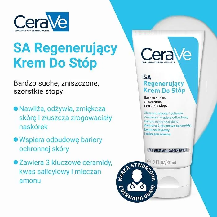 CeraVe SA regenerirajuća krema za stopala za vrlo suhu i grubu kožu