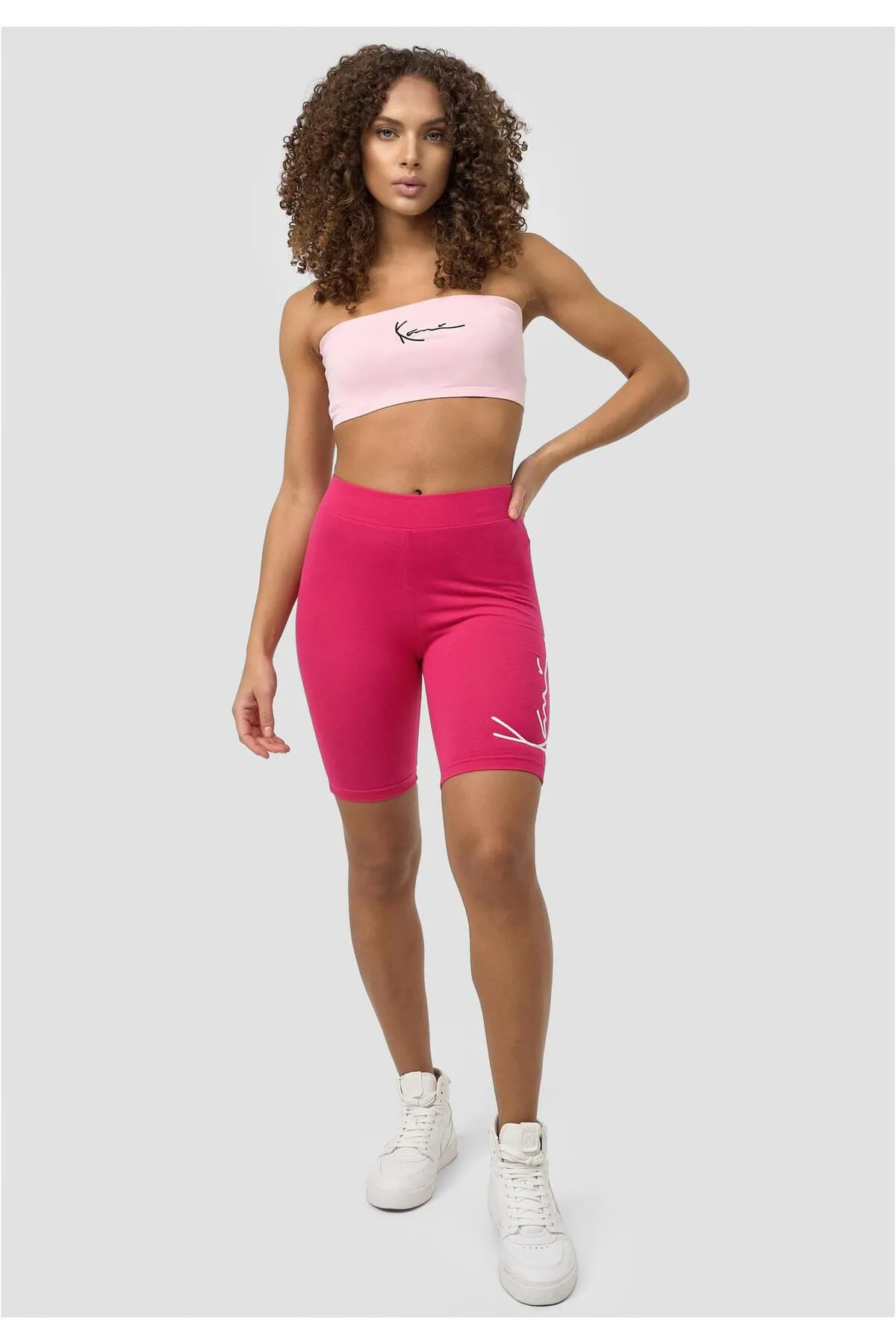 KARL KANI  Kurze Sporthose - Rosa - Mittlerer Bund