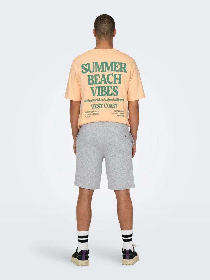 Only&Sons Kurze Jogginghose ONSNEIL in Grau-2 günstig kaufen