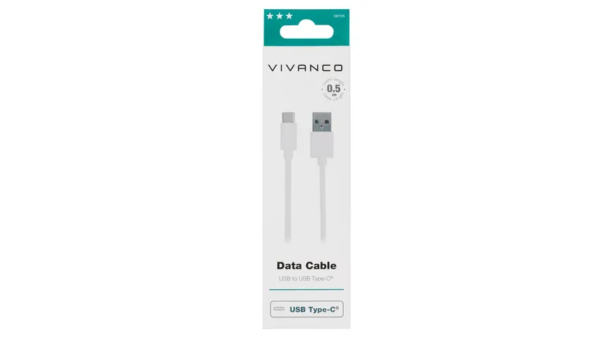Vivanco Charging Cable, USB Type-C™ Daten- und Ladekabel, 0,5m
