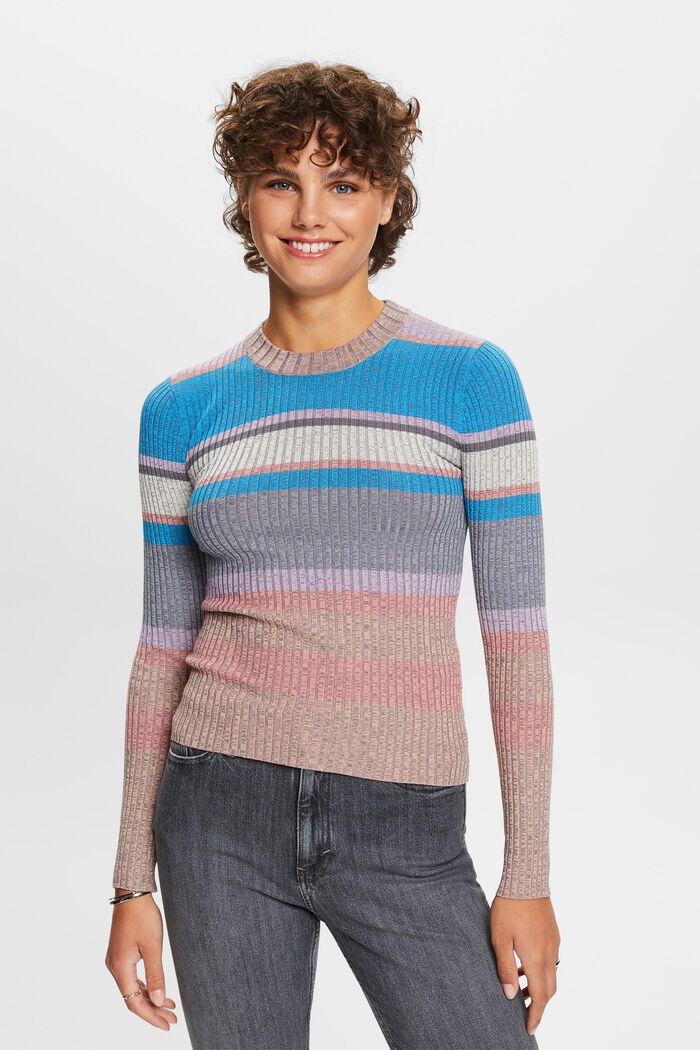 Gestreifter Strickpullover, LENZING™ ECOVERO™