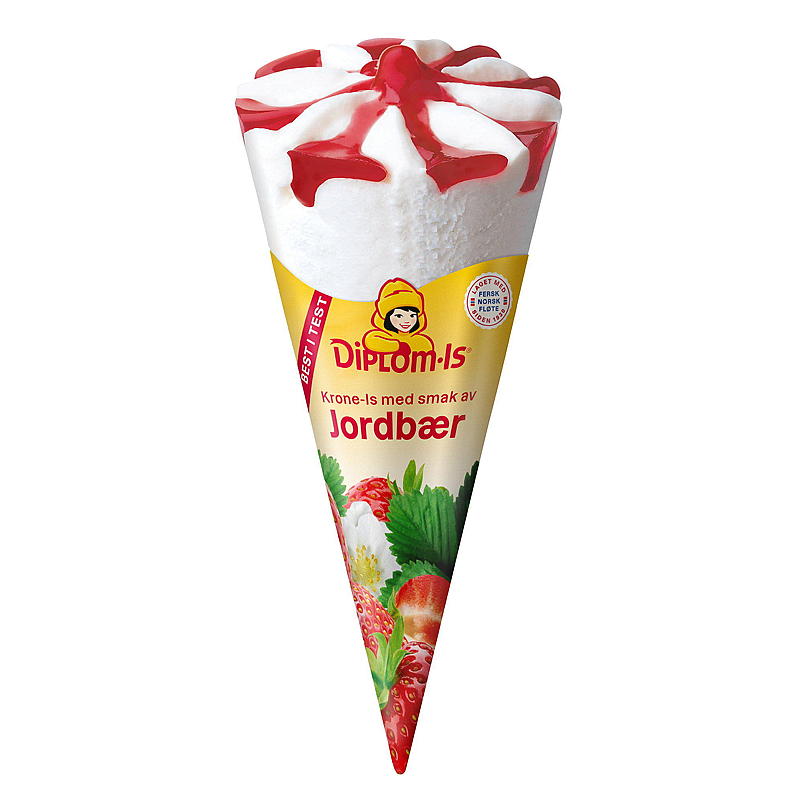 Diplom-is Krone-is Jordbær