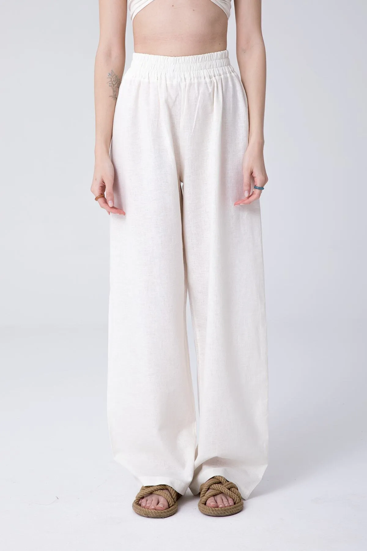 SHEISMONO  Hose - Ecru - Wide Leg