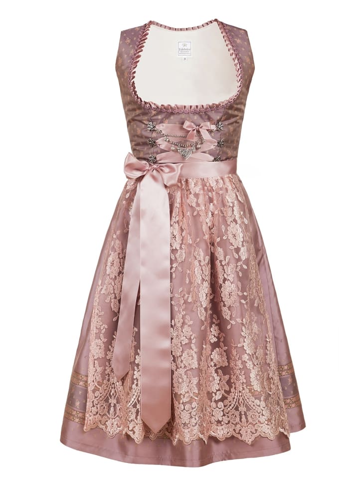 Edelnice Midi Dirndl 2-teilig Madeleine in rose günstig kaufen