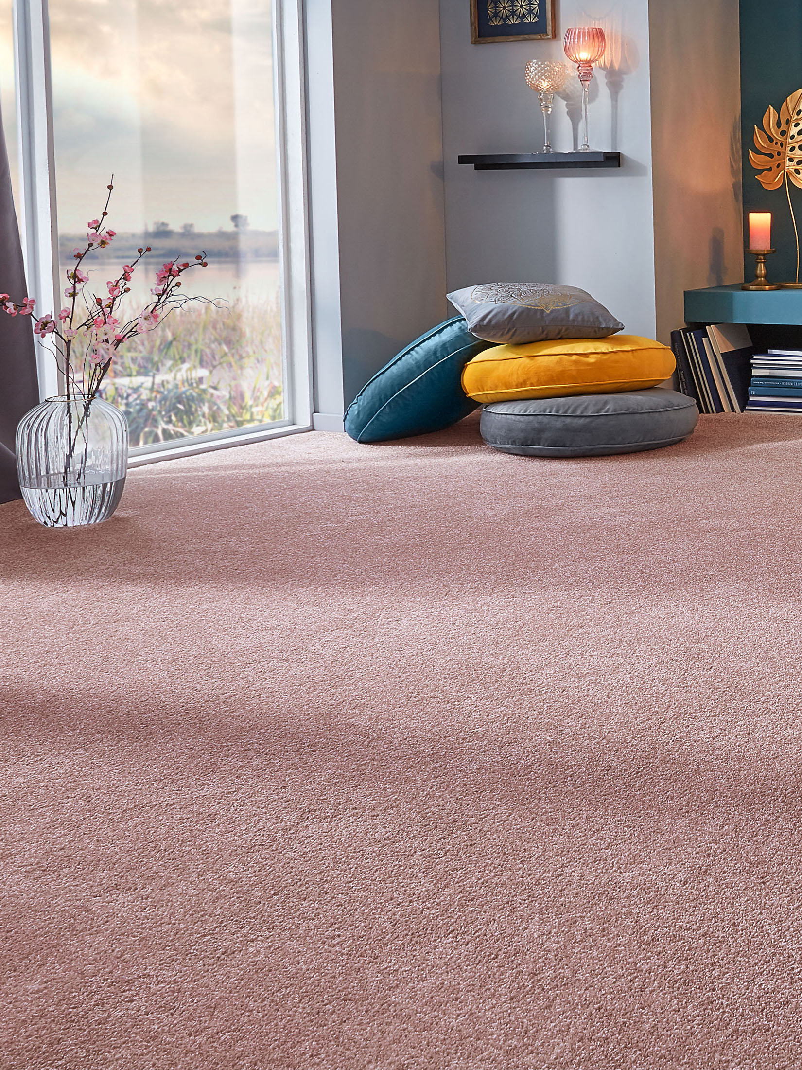 Satin Velours-Teppichboden, Fraise 67