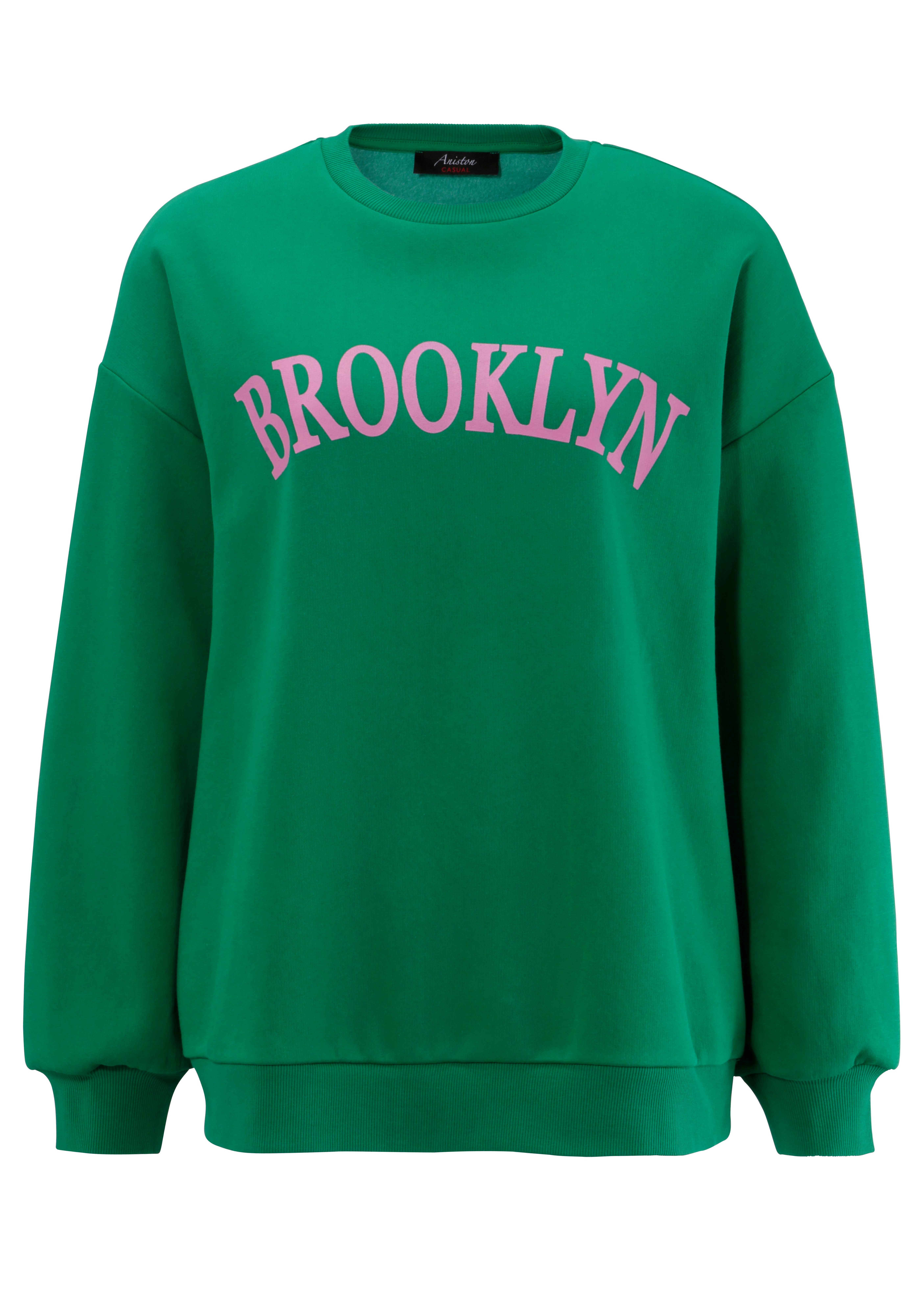 Aniston CASUAL Sweatshirt in Knallfarben und coolen Schriftzügen