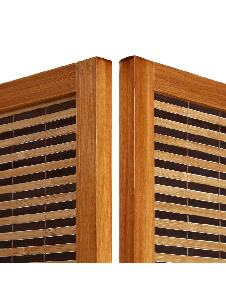 Homestyle4u Paravent 4-tlg. Sondergröße 200x160 cm in Braun günstig kaufen onesize