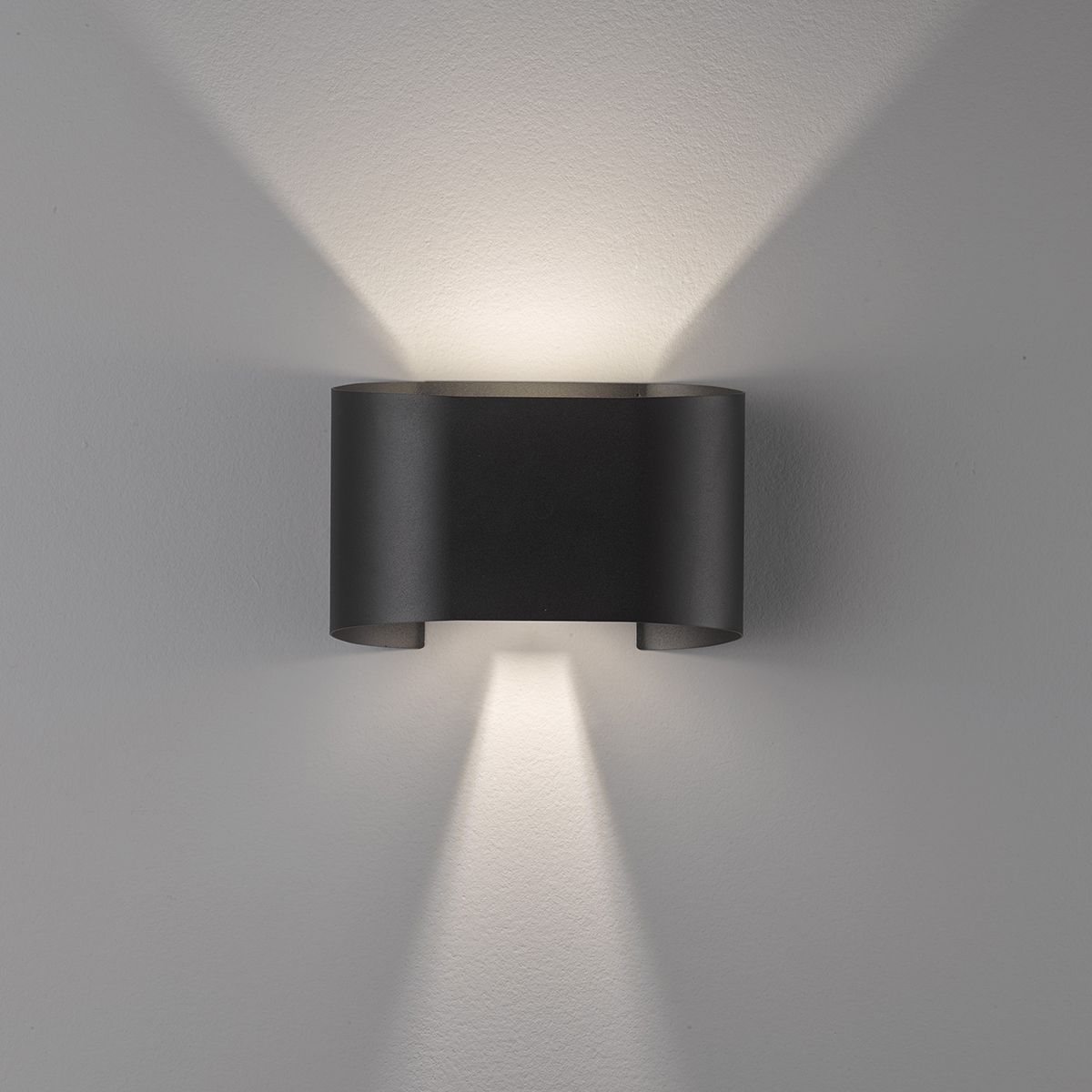 Fischer & Honsel LED Wandleuchte Wall Schwarz 12,5 cm