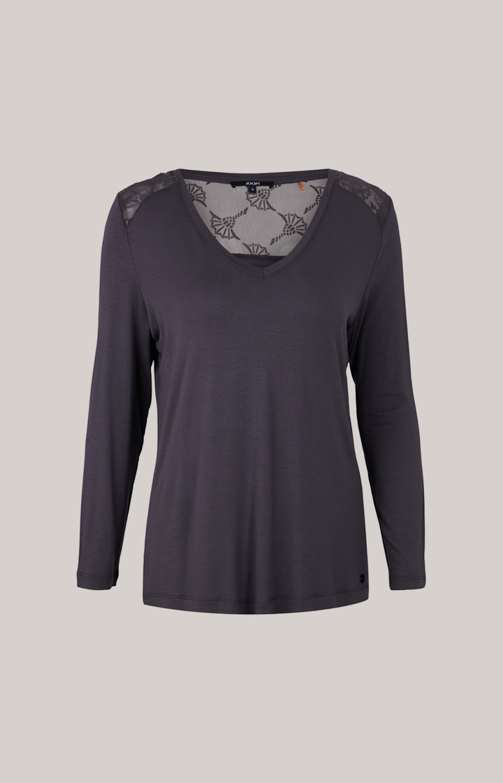 Lounge-Longsleeve in Anthrazit