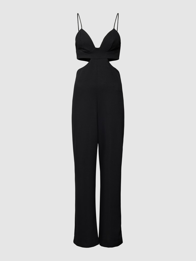 Jumpsuit mit Cut Outs in schwarz