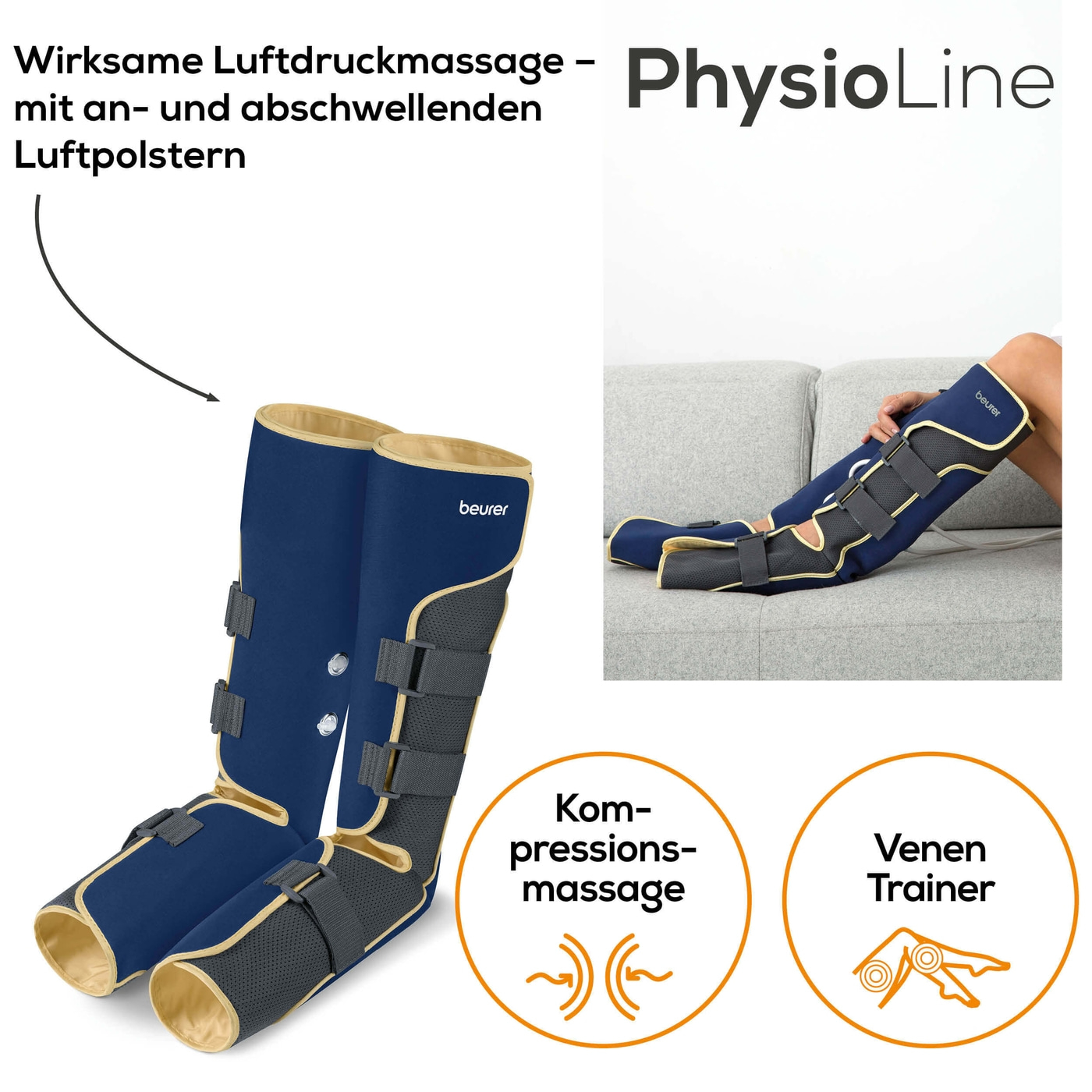 Beurer Venen Trainer FM 150-Kompressionsmassage mit Venen Trainer für müde Beine
