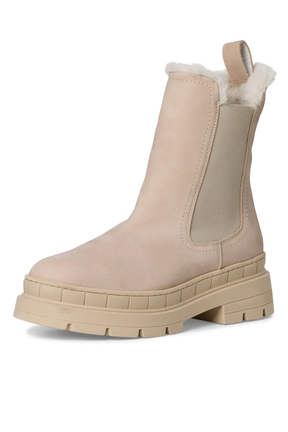 Tamaris  Damen Elegante Stiefelette 1-26935-41 Grau 375 Antelope Leder mit TOUCH-IT