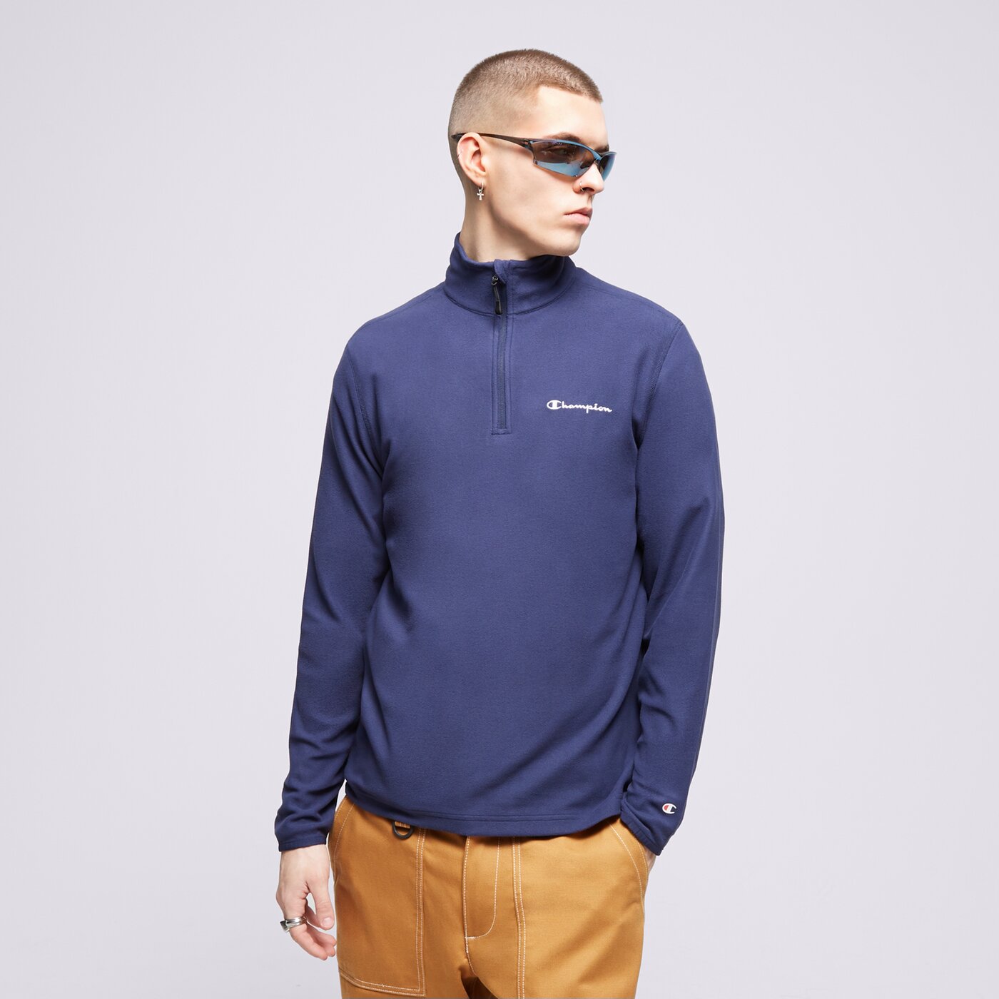 CHAMPION FLEECESHIRT HALF ZIP TOP Dunkelblau