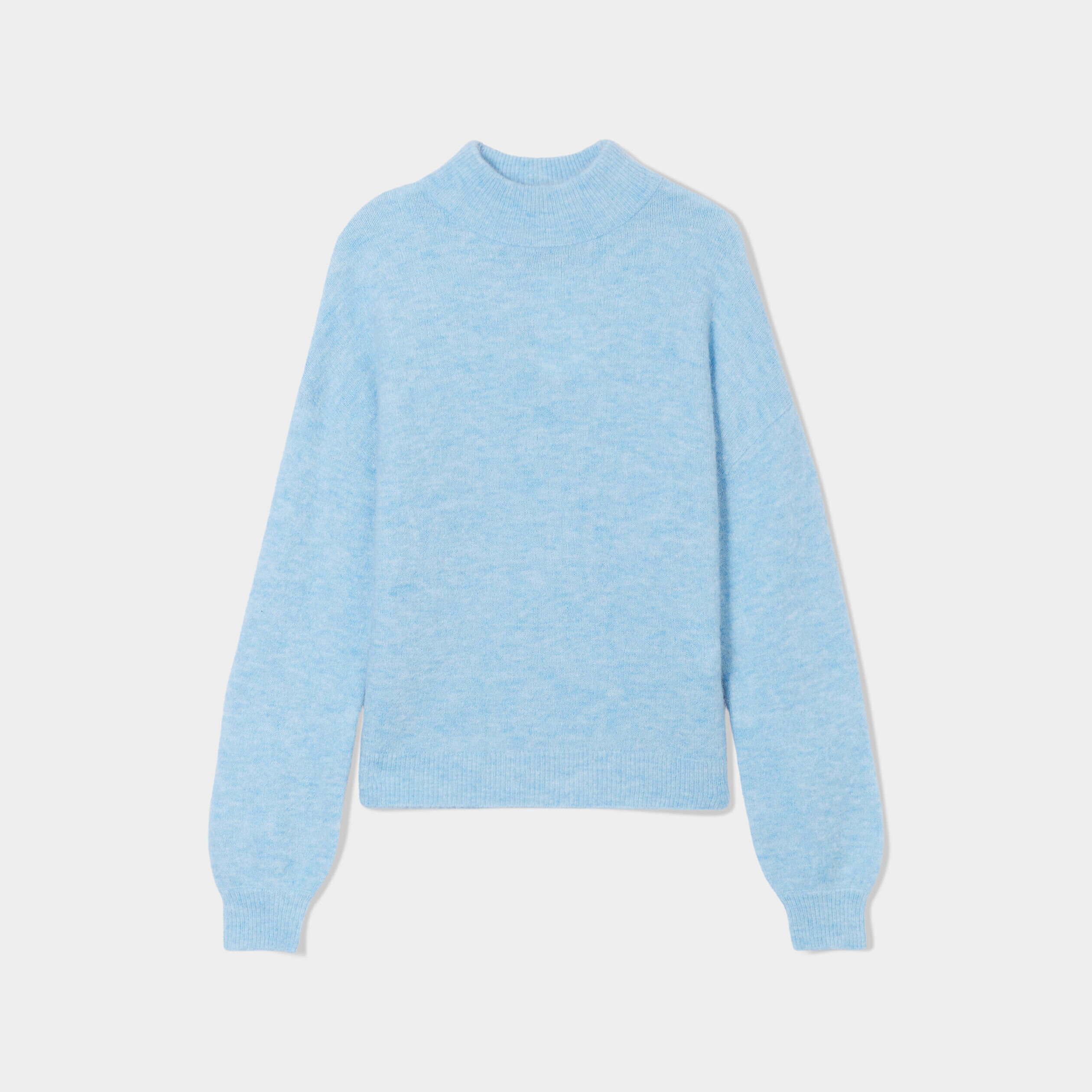 Pull col montant bleu ciel femme | Cache Cache
