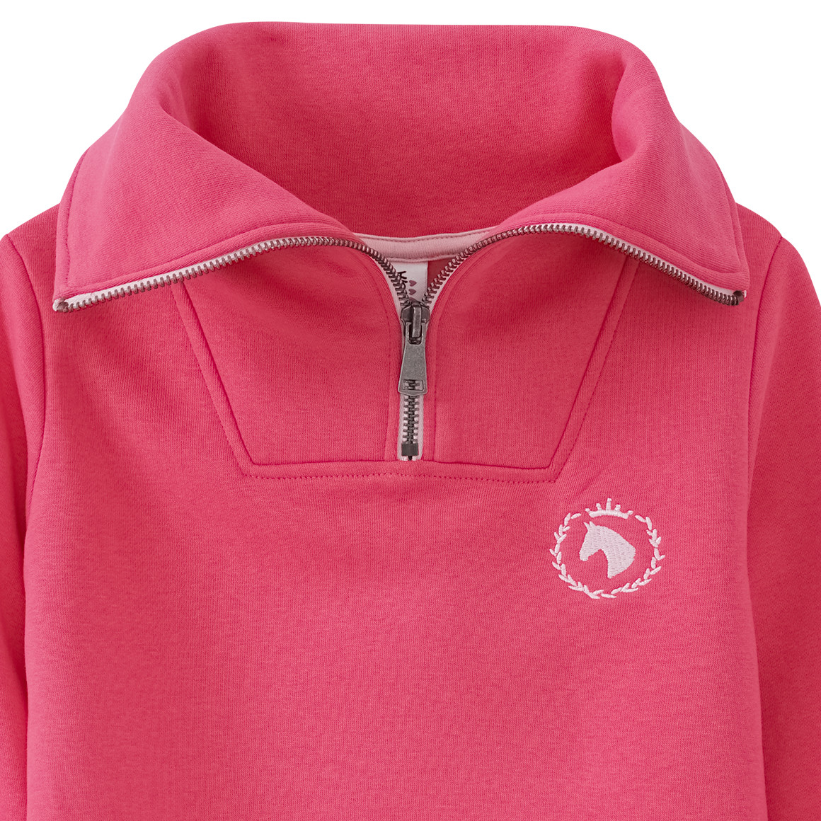 Mädchen Sweatshirt mit Pferde-Stickerei