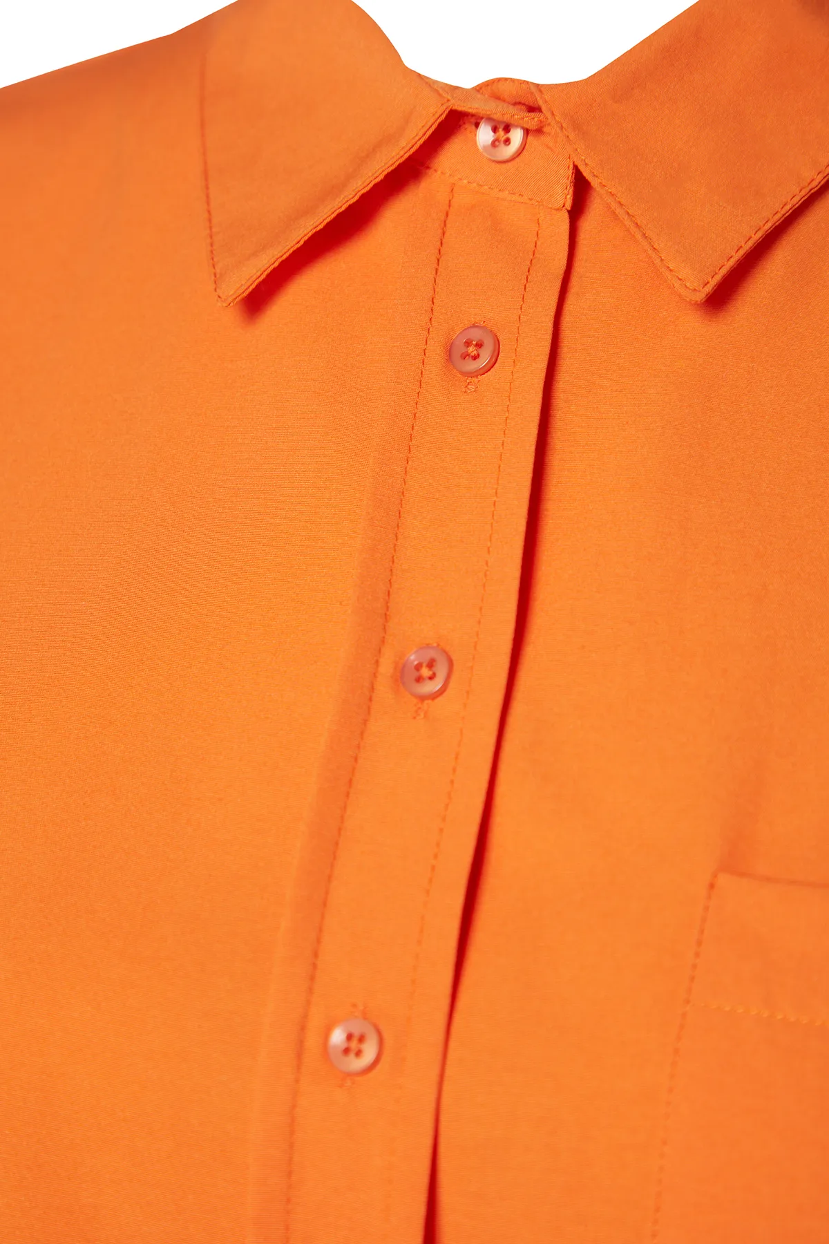 Trendyol Curve  Orangefarbenes Hemd mit Hemdkragen