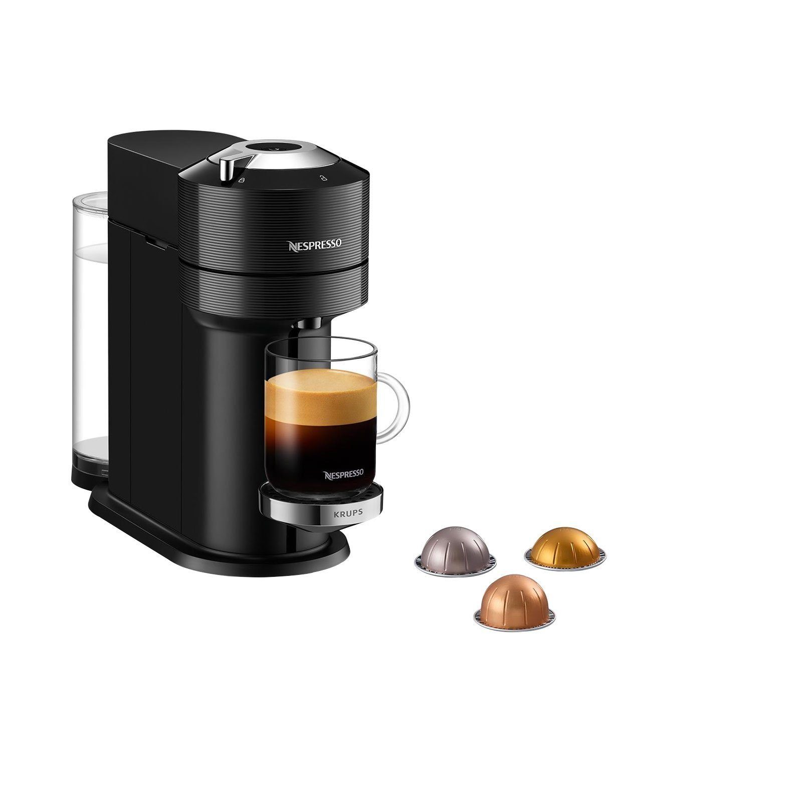 Krups Kapselmaschine Nespresso XN9108 Vertuo Next Premium 1,1 L Wassertank, Kapselerkennung durch Barcode, 6 Tassengrößen, Power-Off Funktion