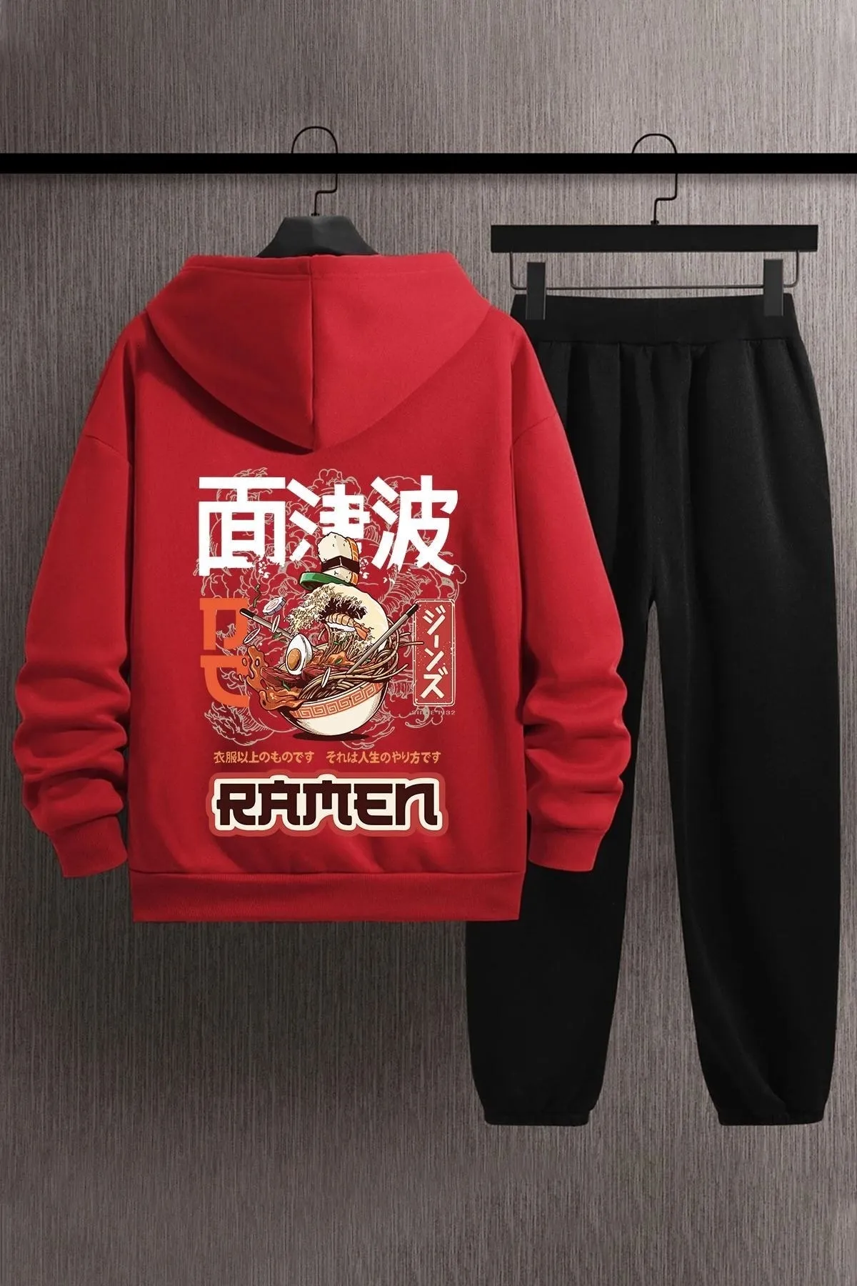 uyguntarz  Bedrucktes Unisex-Ramen-Trainingsanzug-Set