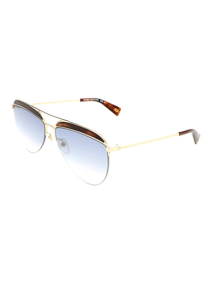 Marc Jacobs Damen-Sonnenbrille in Gold-Braun/ Hellblau günstig kaufen 61
