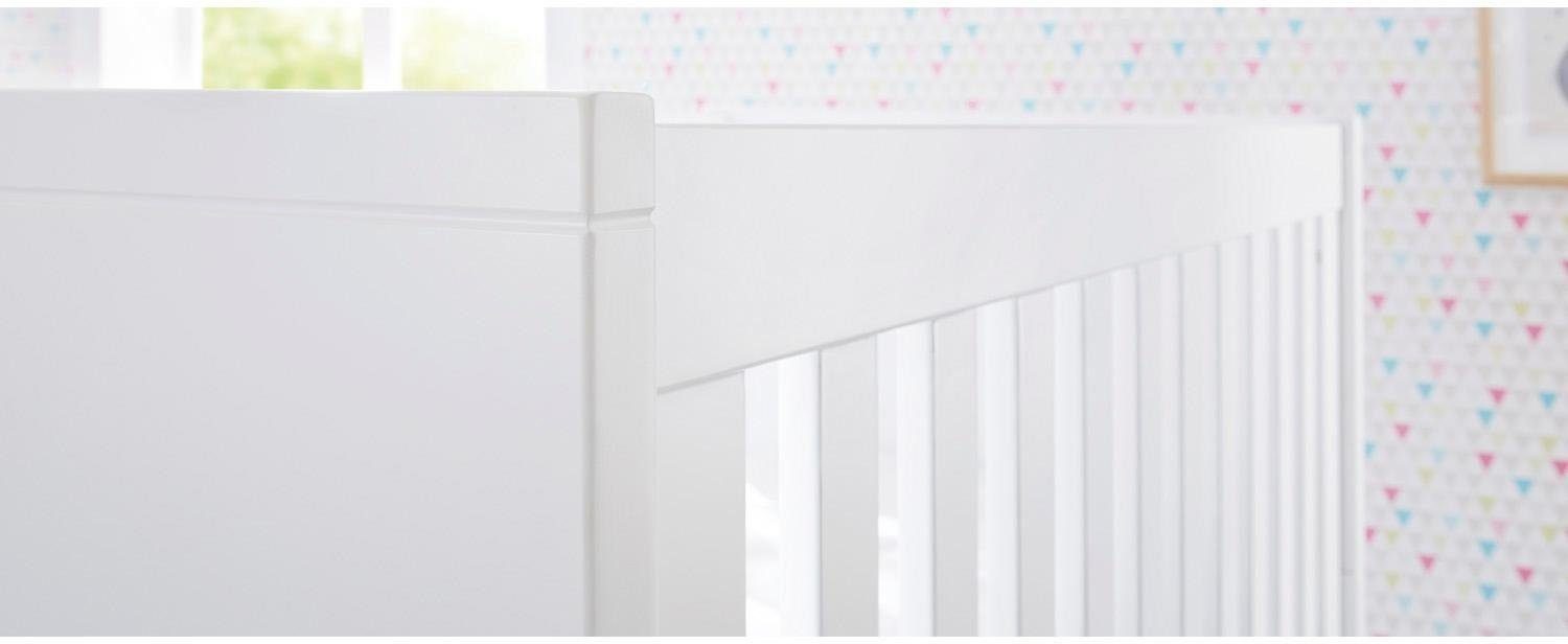 Pinolino® Babyzimmer-Komplettset Riva, (Set, 3-St., Kinderbett, Schrank, Wickelkommode), extrabeit groß; mit Kinderbett, Schrank und Wickelkommode