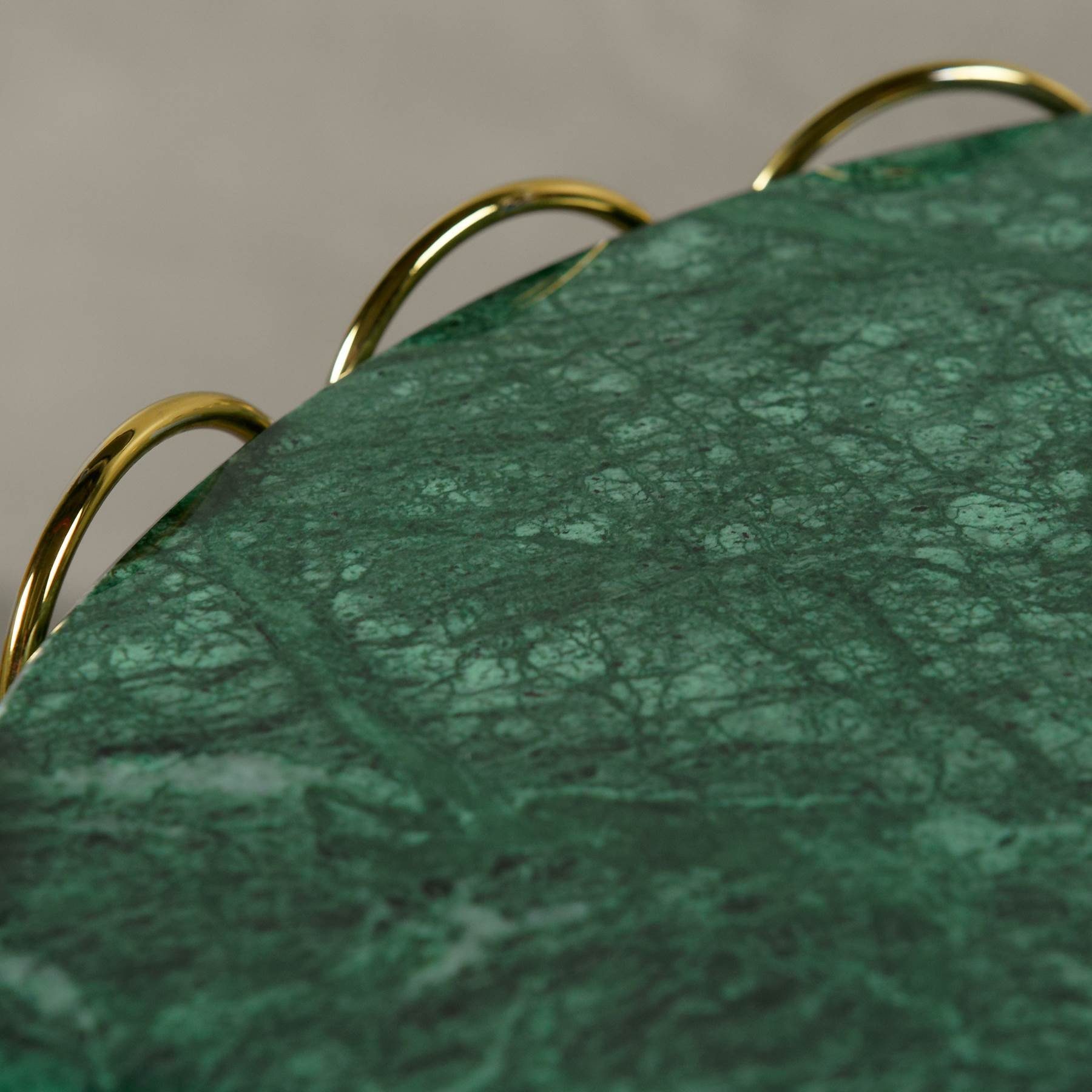 MAGNA Atelier Beistelltisch LONDON mit ECHTEM MARMOR, Ablagetisch rund, gold Metallgestell, Ø43x50cm
