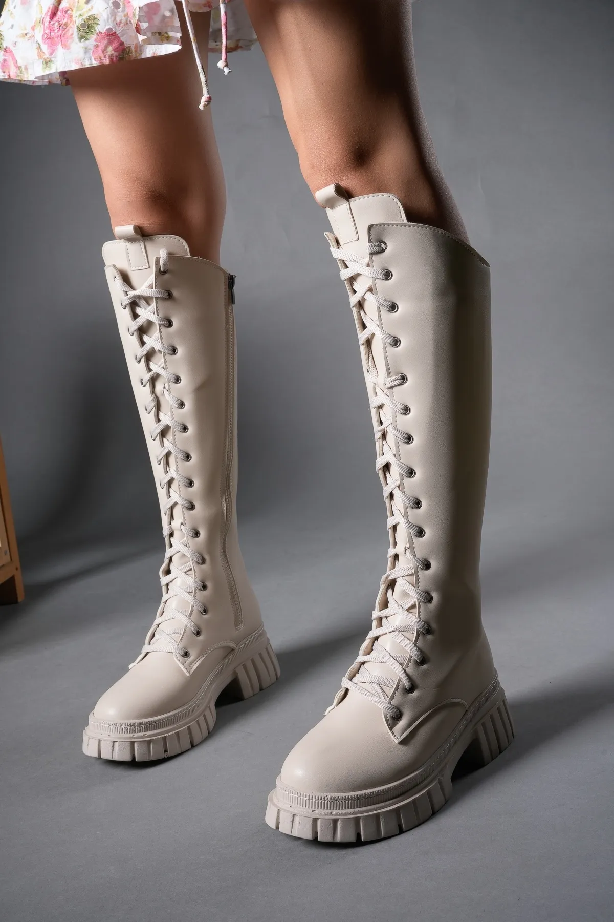 Riccon  Ringneth Damenstiefel 00121401 Beige Leder