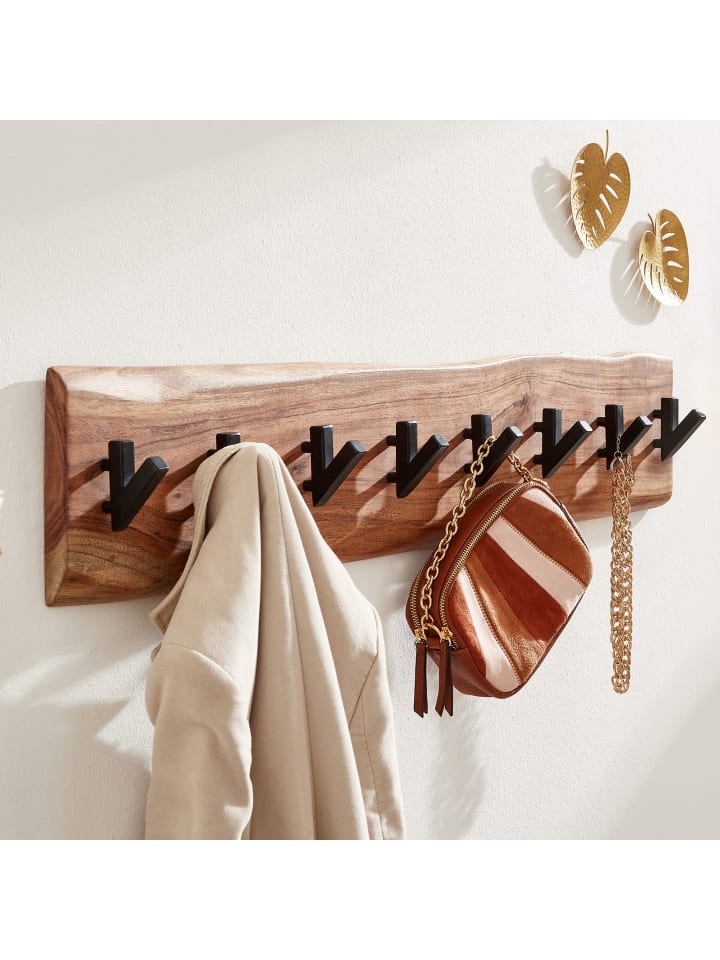 KADIMA DESIGN Garderobe mit Baumkante, Rustikaler Flurgarderobe, 8 Haken für Jacken günstig kaufen onesize