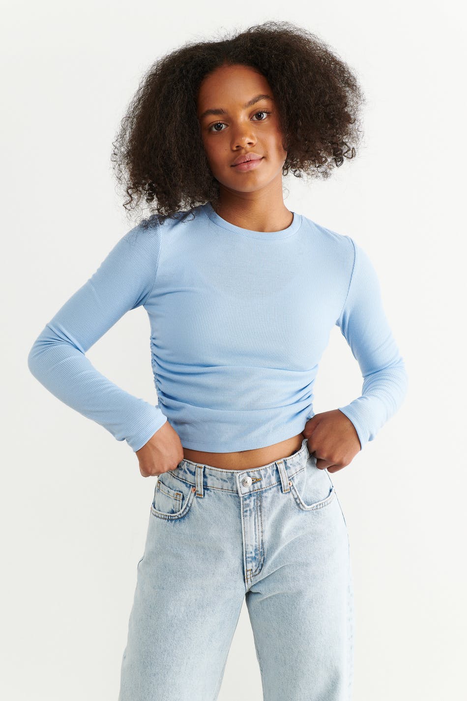 Y long sleeve drawstring top