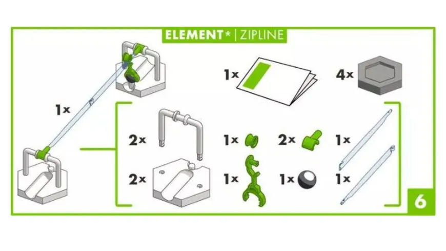 Ravensburger Beschäftigung - GraviTrax Element Zipline - Kugelbahn-Erweiterung