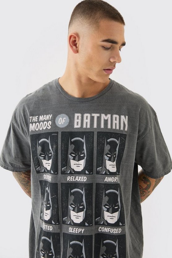 Oversized DC Batman License Wash T-shirt
