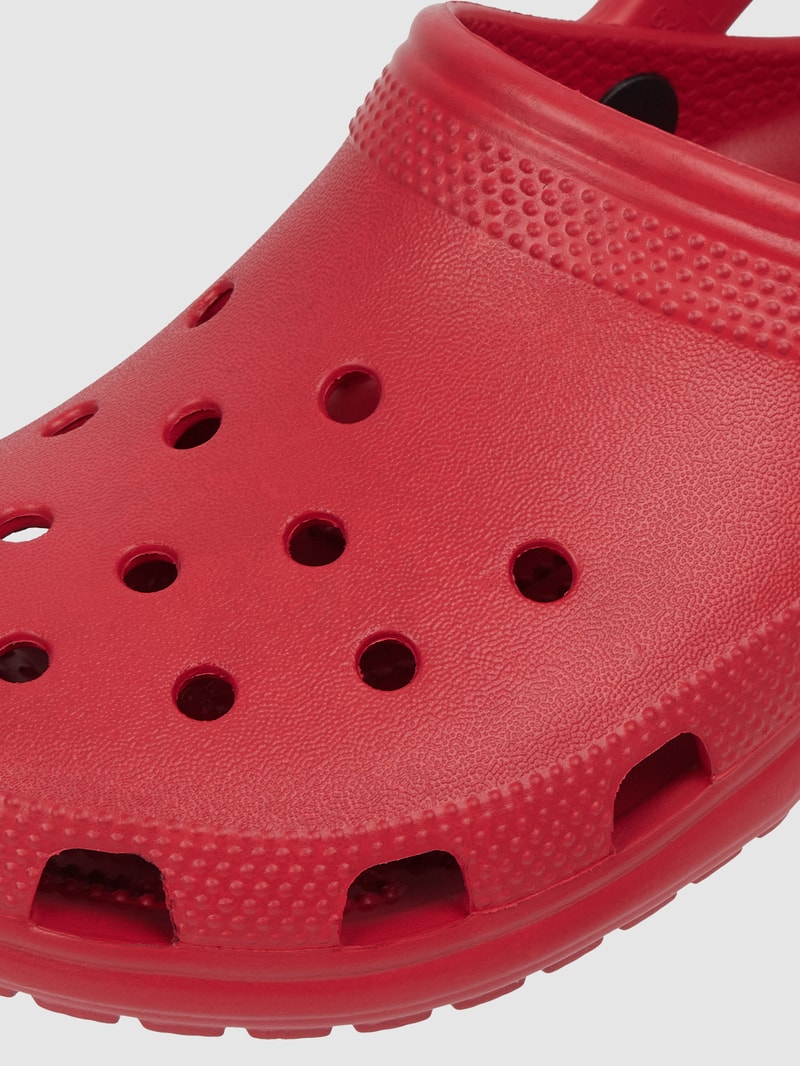 Clogs mit Fesselriemen in rot