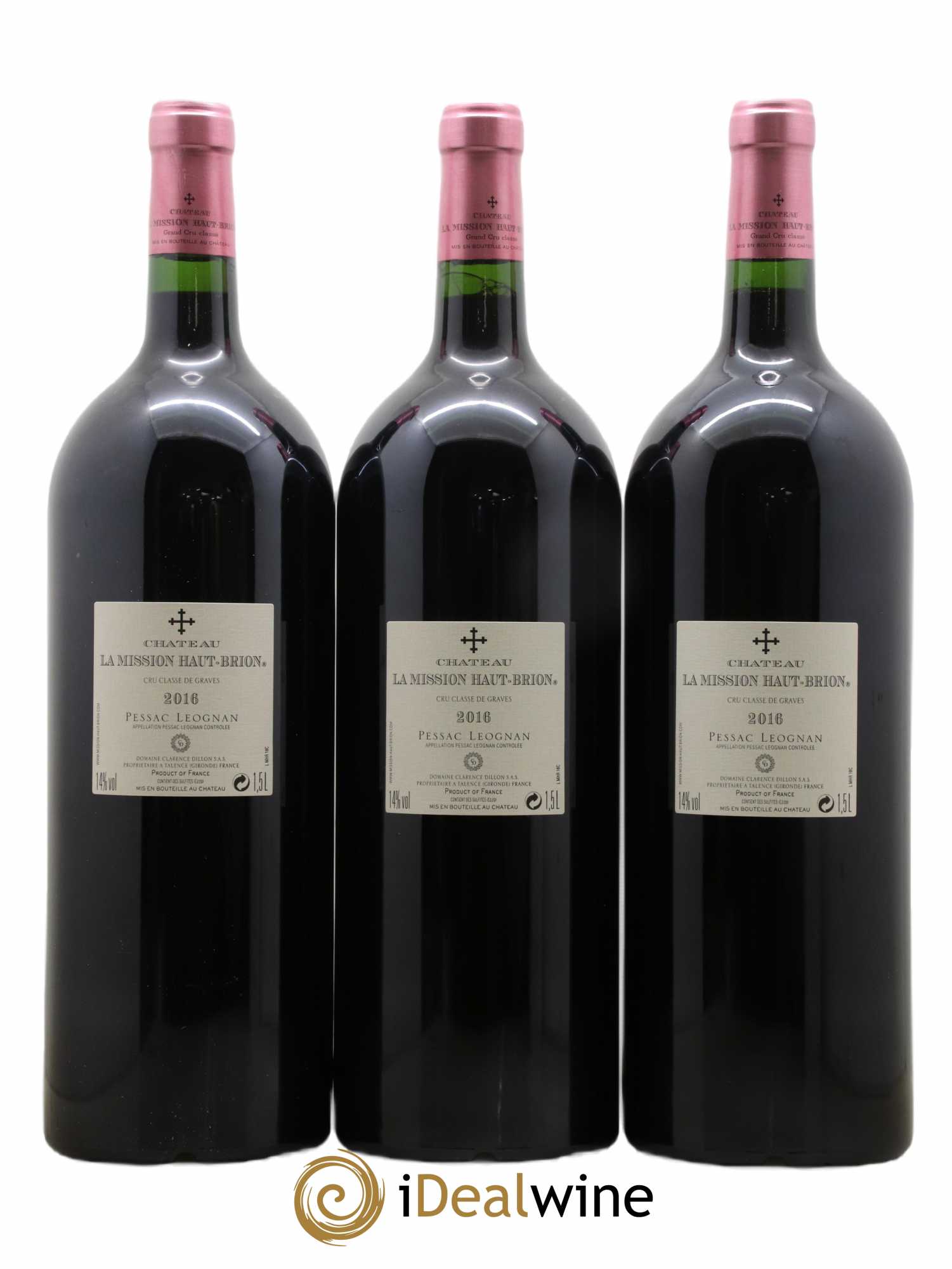 Château La Mission Haut-Brion Cru Classé de Graves  2016 - Lot de 6 Magnums