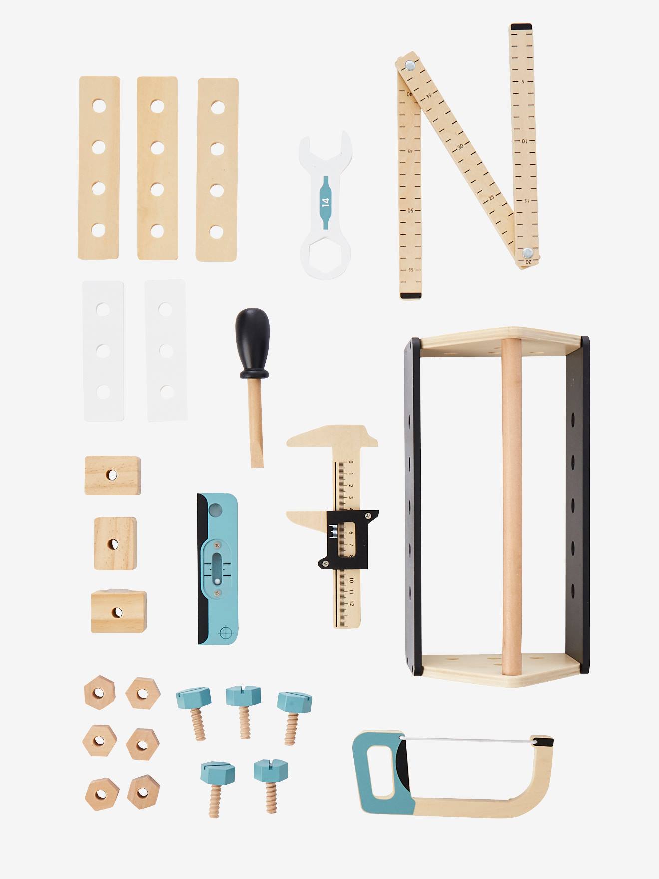 Boîte à outils du bricoleur en bois FSC® noir