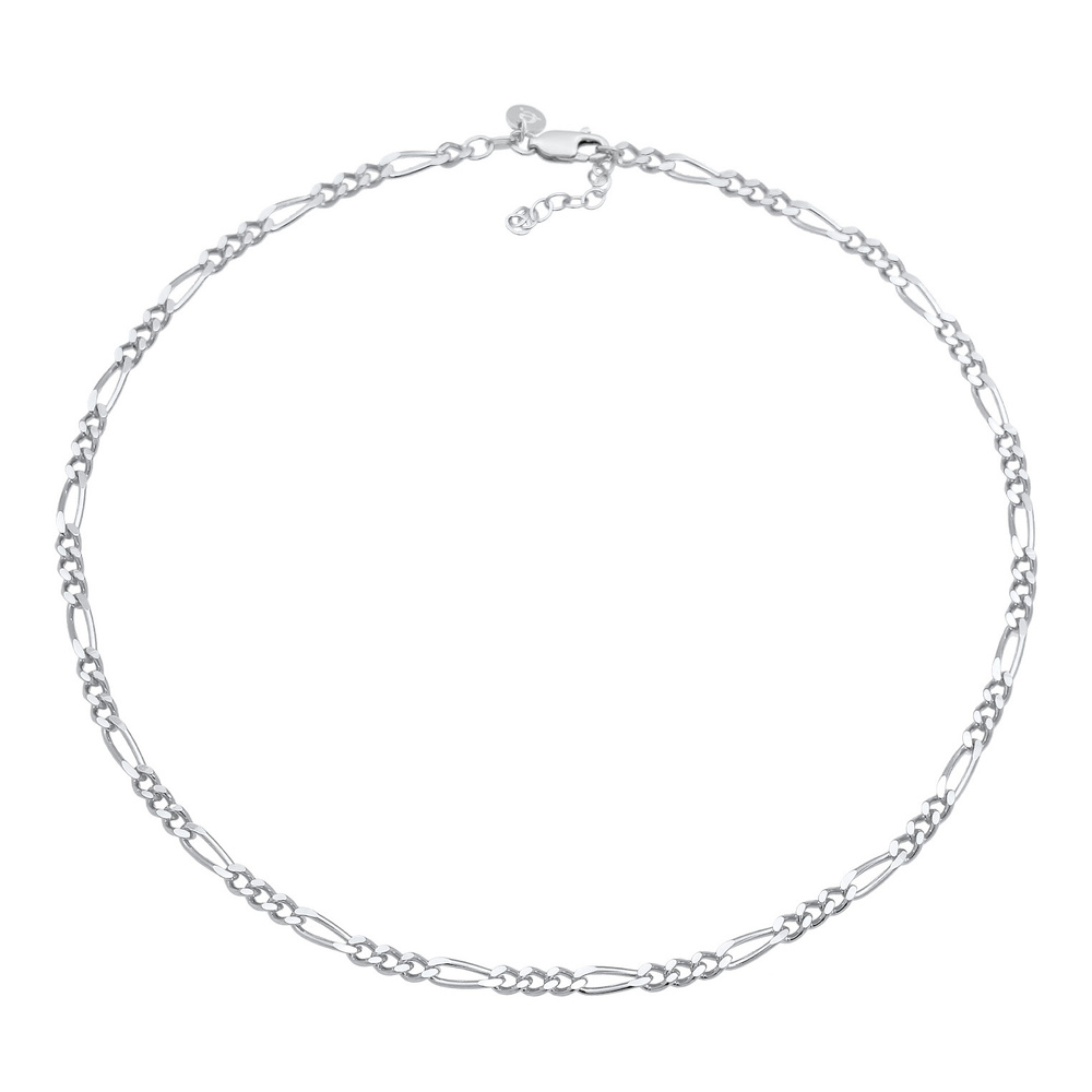 Elli PREMIUM Elli PREMIUM Collier Femme Choker Figaro Strong Basic Blogger en argent sterling  collier