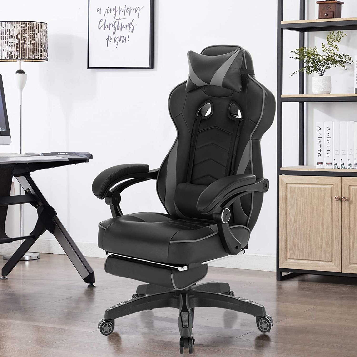 Woltu Gaming-Stuhl (1 St), 145 Grad Neigungswinkel, höhenverstellbar