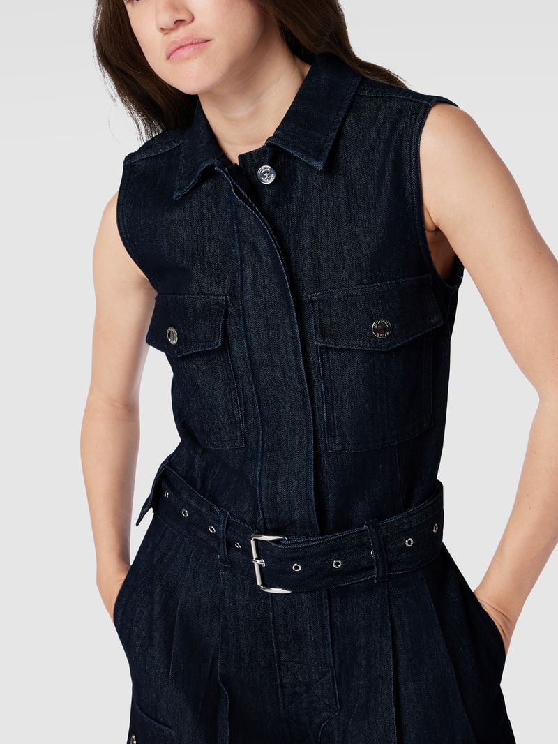 Jumpsuit mit Taillengürtel Modell 'CARGO JUMPSUIT' in jeans