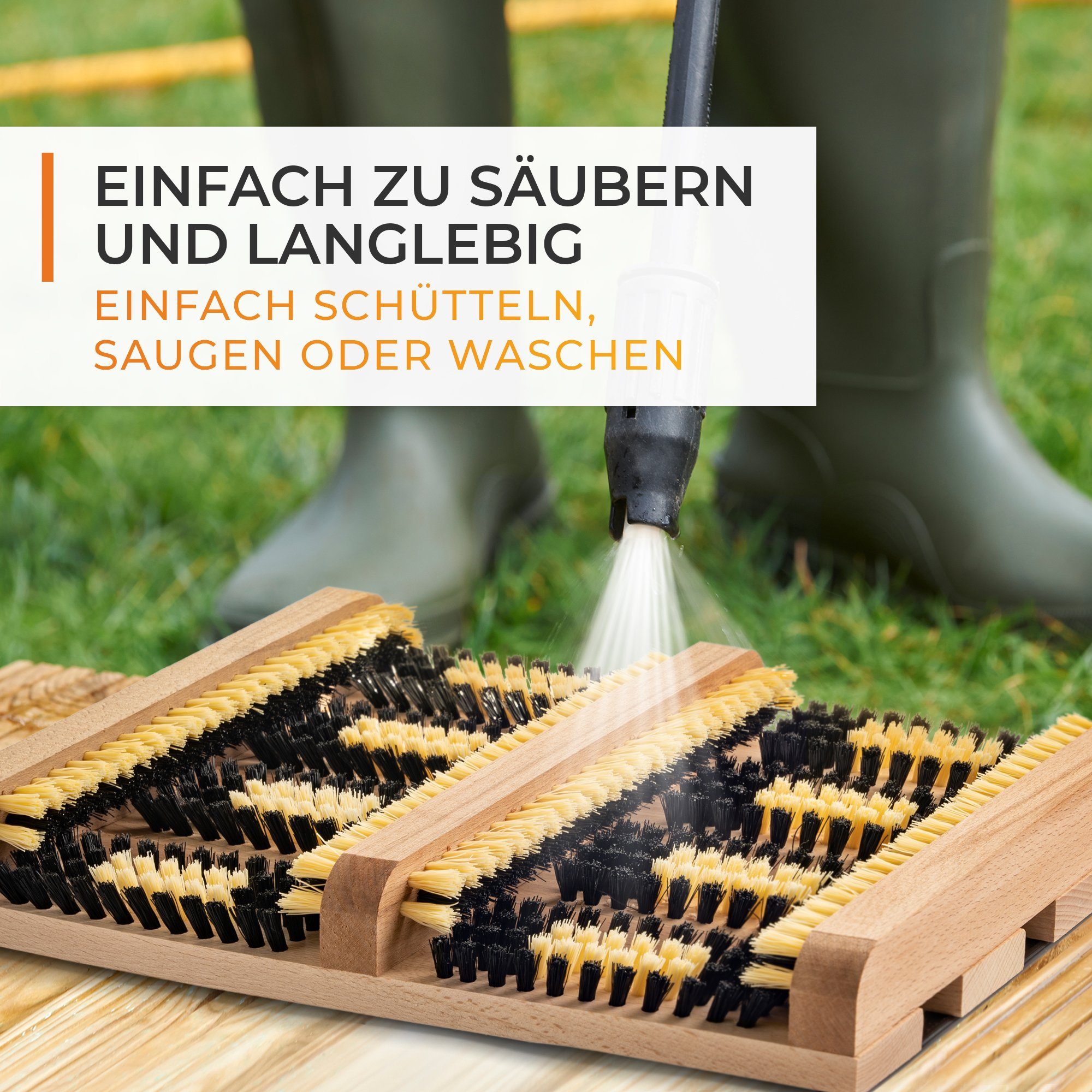 TIMELEOS Schuhabtropfschale Schuhabstreifer für innen Schuhabtreter 1er Set Aussen mit Borsten (1-tlg)