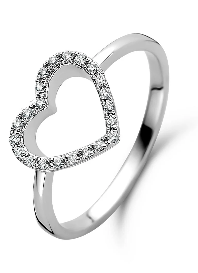 Inel Diamond Point din aur alb, diamant de 0.08 ct, model Dreamer.