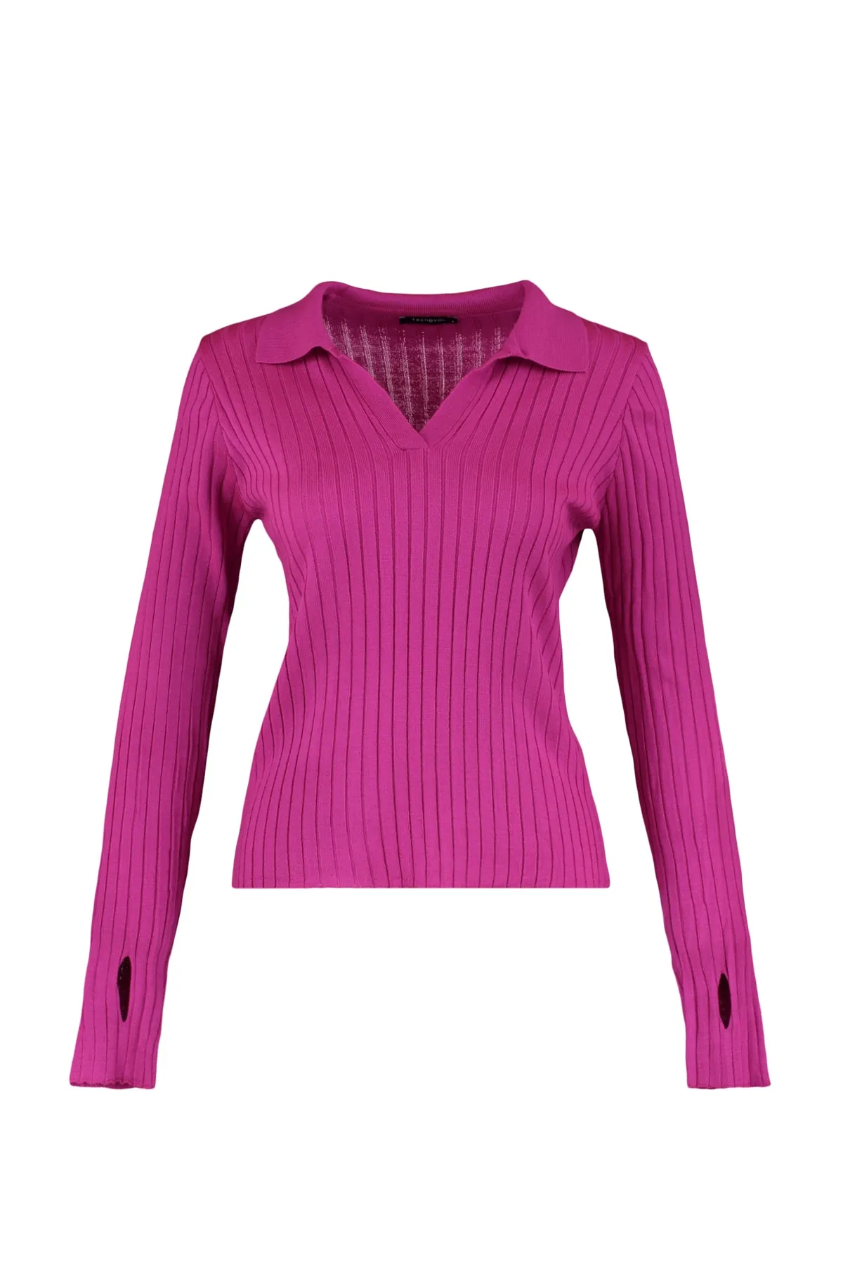 Trendyol Collection  Fuchsiafarbener Strickpullover mit Rollkragen TWOAW21KZ1113