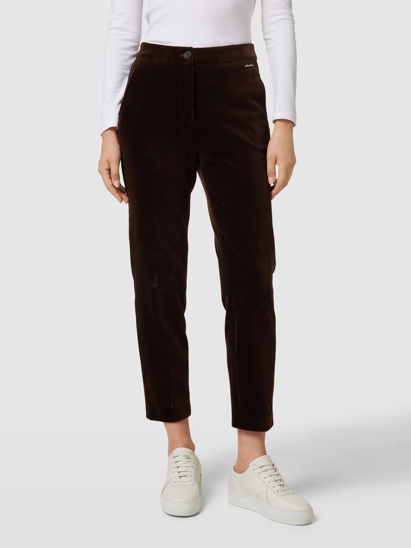 Cordhose mit Eingrifftaschen in dunkelbraun