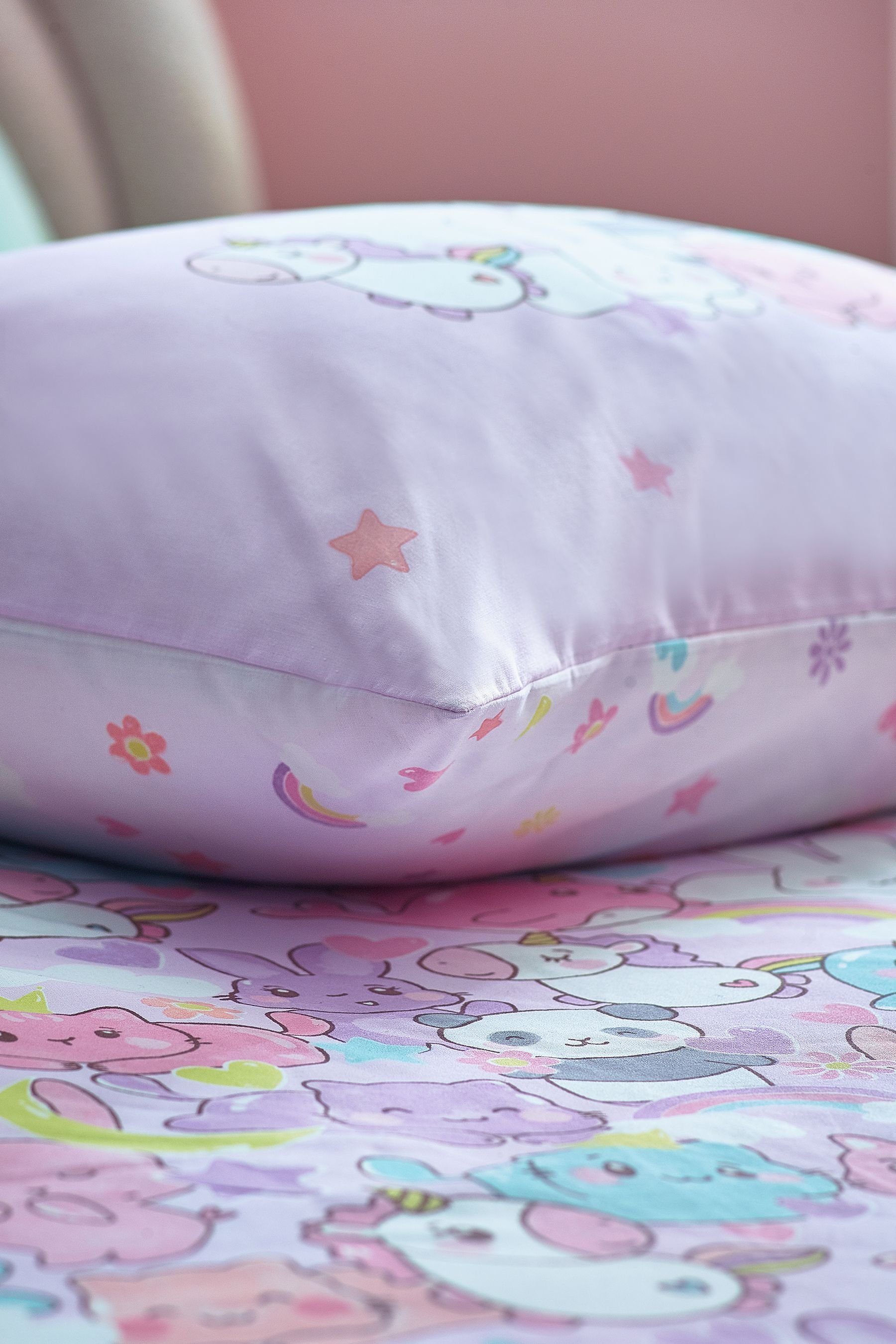 Bett-Set, Bettgarnitur, Kawaii Einhorn und Freunde, Next, Bezug: Polyester (recycelt), Baumwolle