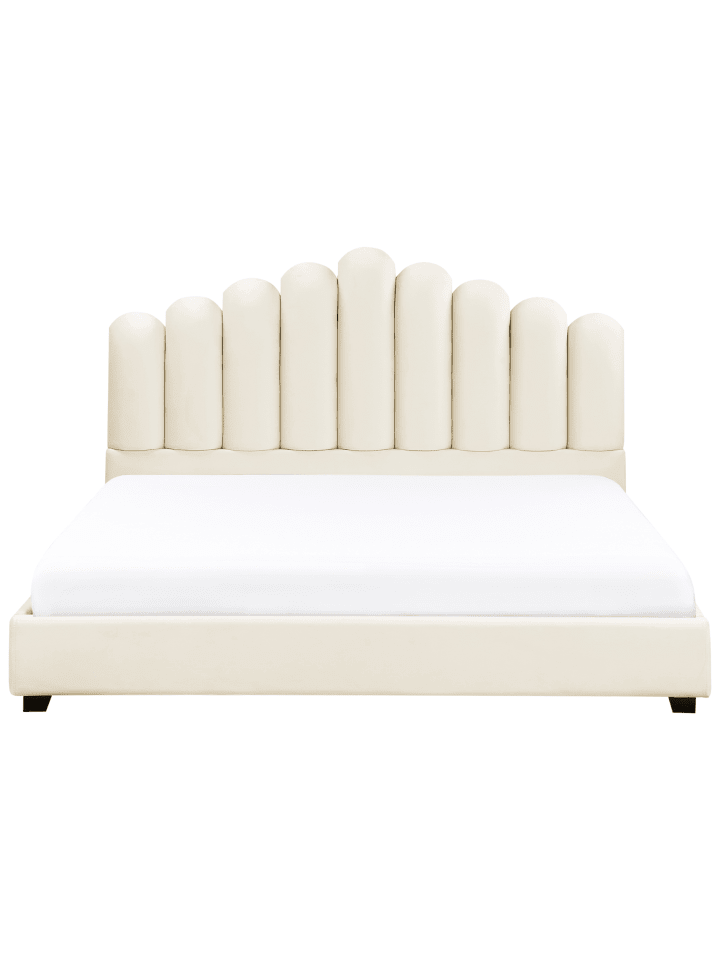 Beliani Doppelbett VINCENNES in Weiß/Schwarz - (W) 185 x (H) 124 x (L) 213 cm günstig kaufen onesize