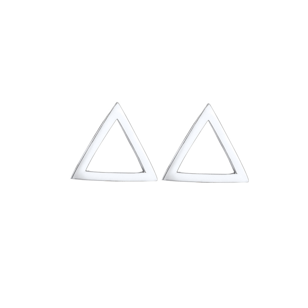 Elli Elli Boucles d'Oreilles Femme Triangle de Prise Géo en Argent Sterling 925 Boucles d'oreilles