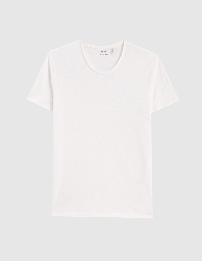 T-shirt L'Essentiel blanc col V Homme