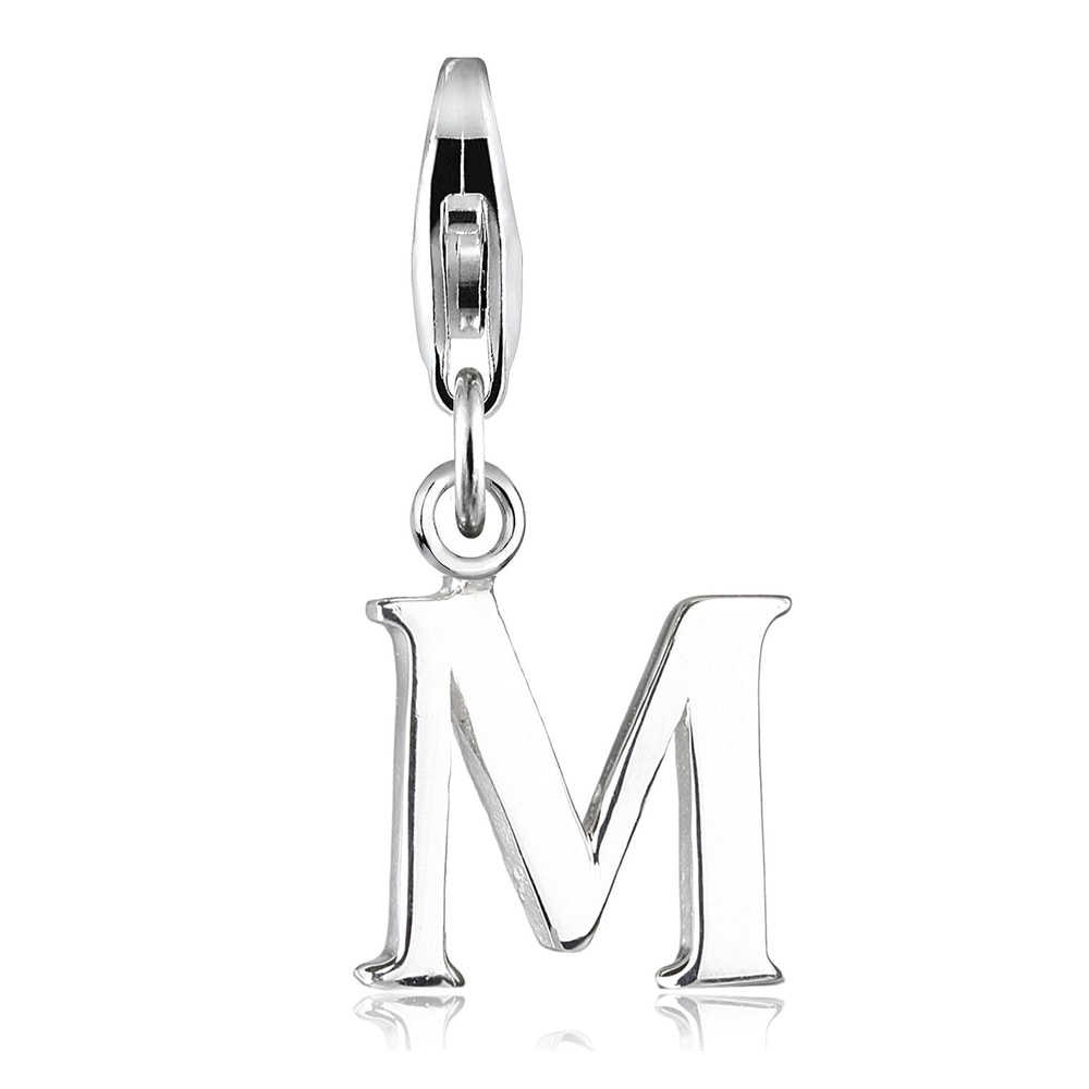 Elli Elli Amulette Femmes lettre M Initialie en argent sterling 925 Pendentif