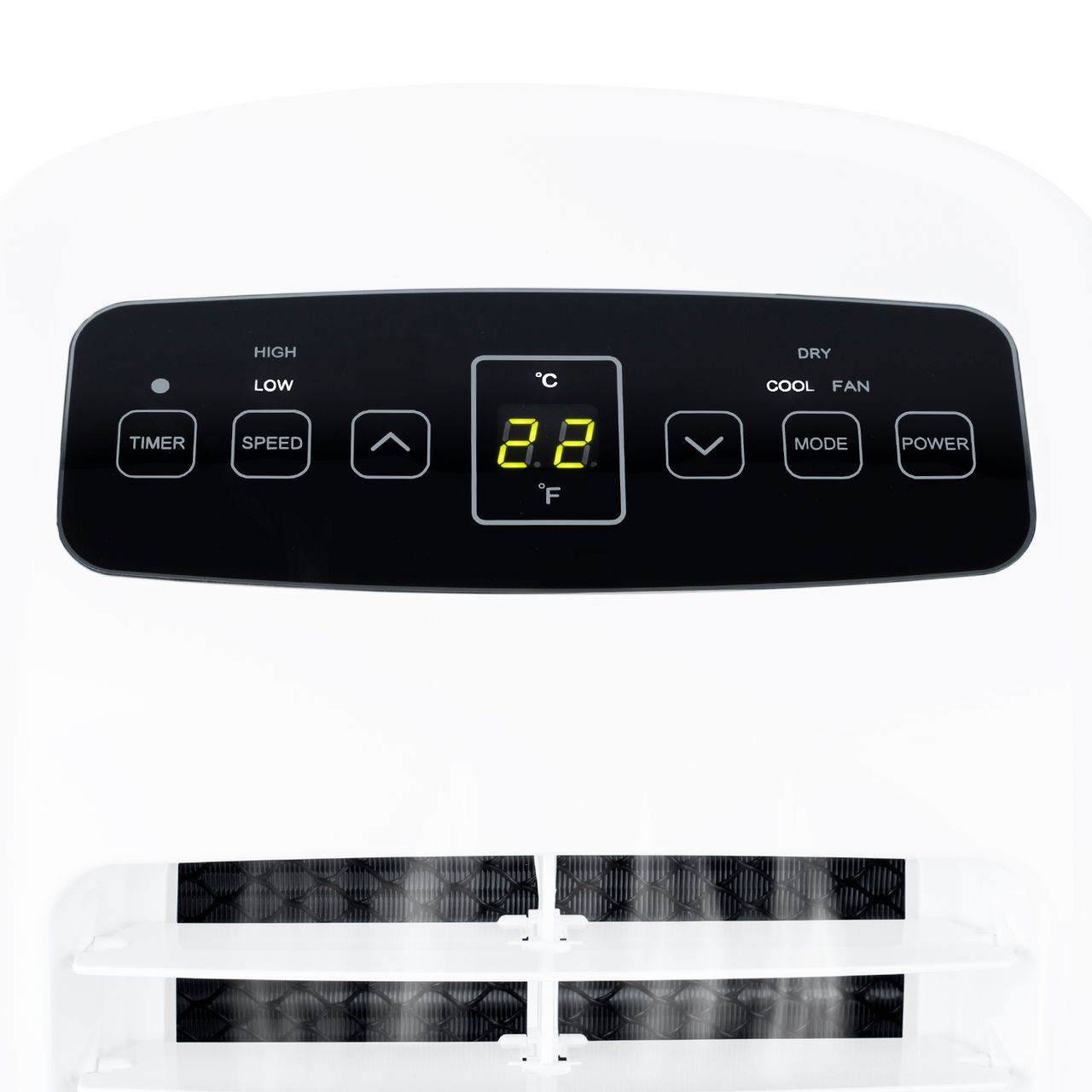 Weasy Wëasy BLIZZ900 Mobiles Klimagerät, Ventilator, Luftentfeuchter, leise, leistungsstark, 2 Geschwindigkeitsstufen, Haus, Büro, Schlafzimmer, Energieeffizienzklasse A, weiß