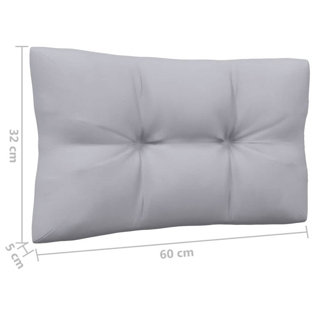 vidaXL Loungesofa 2-Sitzer-Gartensofa mit Grauen Kissen Massivholz Kiefer, 1 Teile