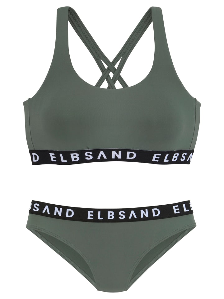 ELBSAND Bustier-Bikini in oliv günstig kaufen